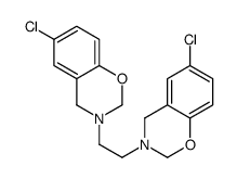 6-chloro-3-[2-(6-chloro-2,4-dihydro-1,3-benzoxazin-3-yl)ethyl]-2,4-dihydro-1,3-benzoxazine Structure