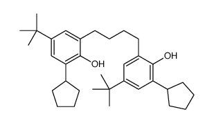 2,2'-butylidenebis[4-(tert-butyl)-6-cyclopentyl]phenol structure