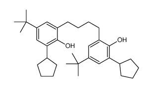 2,2'-butylidenebis[4-(tert-butyl)-6-cyclopentyl]phenol Structure