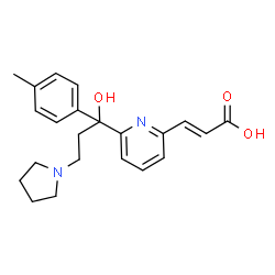 (E)-3-[6-[1-hydroxy-3-pyrrolidinyl-1-(p-tolyl)propyl]-2-pyridyl]acrylic acid Structure