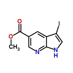 Methyl 3-iodo-1H-pyrrolo[2,3-b]pyridine-5-carboxylate picture