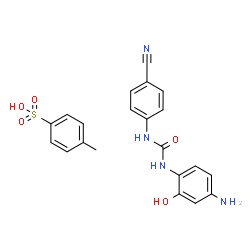 N-(4-amino-2-hydroxyphenyl)-N'-(p-cyanophenyl)urea mono(toluene-p-sulphonate) Structure