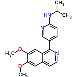 5-(6,7-dimethoxy-1-isoquinolyl)-N-isopropyl-pyridin-2-amine结构式