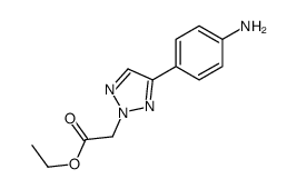 ethyl 2-[4-(4-aminophenyl)triazol-2-yl]acetate结构式