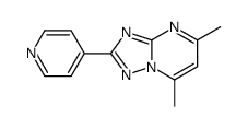 5,7-dimethyl-2-pyridin-4-yl-[1,2,4]triazolo[1,5-a]pyrimidine结构式