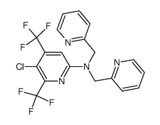 N,N-BIS(2-PYRIDYLMETHYL)-5-CHLORO-4,6-BIS(TRIFLUOROMETHYL)-2-PYRIDYLAMINE Structure