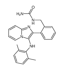 2-[2-(ureidomethyl)phenyl]-3-(2,6-dimethylphenylamino)imidazo[1,2-a]pyridine Structure