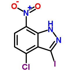 4-CHLORO-3-IODO-7-NITRO INDAZOLE structure
