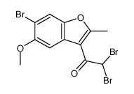 2-Methyl-3-dibromoacetyl-5-methoxy-6-bromobenzofuran结构式
