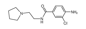 4-amino-3-chloro-N-(2-pyrrolidin-1-ylethyl)benzamide Structure