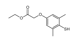 (4-mercapto-3,5-dimethyl-phenoxy)-acetic acid ethyl ester结构式