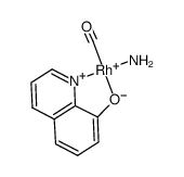 [Rh(8-oxyquinolinato)(NH3)(CO)] Structure