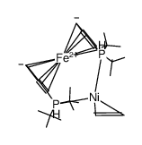 [(1,1'-bis(di-tert-butylphosphanyl)ferrocene)Ni(η2-C2H4)]结构式