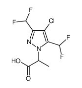 2-[4-Chloro-3,5-bis(difluoromethyl)-1H-pyrazol-1-yl]propanoic acid结构式
