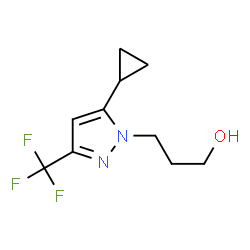 3-[5-Cyclopropyl-3-(trifluoromethyl)pyrazol-1-yl]propan-1-ol Structure