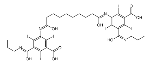 5,5'-(Sebacoyldiimino)bis[2,4,6-triiodo-3-(propylcarbamoyl)benzoic acid] Structure
