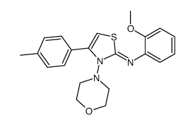 N-(2-methoxyphenyl)-4-(4-methylphenyl)-3-morpholin-4-yl-1,3-thiazol-2-imine Structure