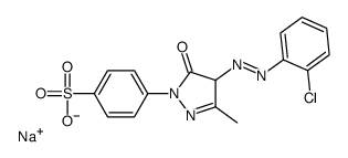 sodium 4-[4-[(2-chlorophenyl)azo]-4,5-dihydro-3-methyl-5-oxo-1H-pyrazol-1-yl]benzenesulphonate Structure