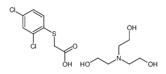 2-[bis(2-hydroxyethyl)amino]ethanol,2-(2,4-dichlorophenyl)sulfanylacetic acid结构式