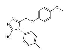 3-[(4-methoxyphenoxy)methyl]-4-(4-methylphenyl)-1H-1,2,4-triazole-5-thione Structure