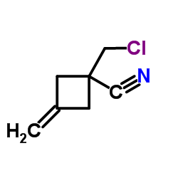 1-(Chloromethyl)-3-methylenecyclobutanecarbonitrile结构式