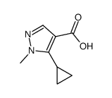 5-Cyclopropyl-1-methyl-pyrazole-4-carboxylic acid structure