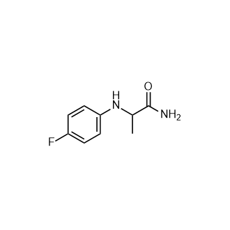 2-[(4-氟苯基)氨基]丙酰胺结构式