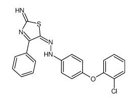 4-(2-chlorophenoxy)-N-[(2-imino-4-phenyl-1,3-thiazol-5-ylidene)amino]aniline Structure