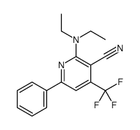 2-(diethylamino)-6-phenyl-4-(trifluoromethyl)pyridine-3-carbonitrile结构式
