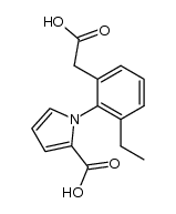 1-(6-carboxymethyl-2-ethylphenyl)pyrrole-2-carboxylic acid结构式