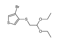 3-bromo-4-(2,2-diethoxy-ethylsulfanyl)thiophene结构式
