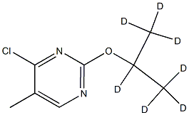 4-Chloro-5-methyl-2-(iso-propoxy-d7)-pyrimidine结构式