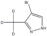 4-Bromo-3-(methyl-d3)pyrazole结构式