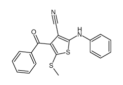 2-anilino-4-benzoyl-5-methylsulfanylthiophene-3-carbonitrile结构式