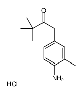 1-(4-Amino-3-methylphenyl)-3,3-dimethyl-2-butanone hydrochloride (1:1)结构式