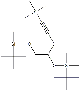 4,5-Bis-(tert-butyl-dimethyl-silanyloxy)-1-trimethylsilanyl-pent-1-yne Structure