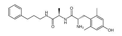 2,6-dimethyltyrosyl-N-(3-phenylpropyl)alaninamide结构式