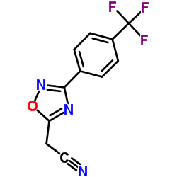 {3-[4-(Trifluoromethyl)phenyl]-1,2,4-oxadiazol-5-yl}acetonitrile结构式
