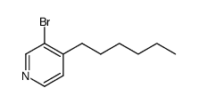 3-bromo-4-hexylpyridine Structure