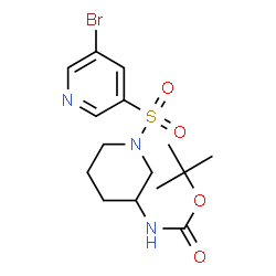 tert-butyl 1-(5-bromopyridin-3-ylsulfonyl)piperidin-3-ylcarbamate structure
