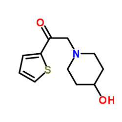 2-(4-Hydroxy-piperidin-1-yl)-1-thiophen-2-yl-ethanone结构式