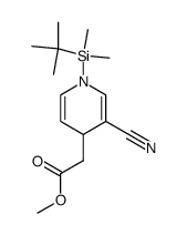 methyl 2-(1-(tert-butyldimethylsilyl)-3-cyano-1,4-dihydropyridin-4-yl)acetate Structure