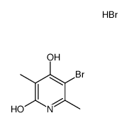 5-bromo-3,6-dimethylpyridine-2,4-diol hydrobromide Structure