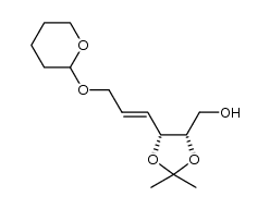 (E,2S,3R)-2,3-isopropylidenedioxy-6-(tetrahydro-2H-pyran-2-yl)oxy-4-hexenol结构式