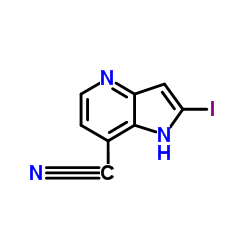 2-Iodo-1H-pyrrolo[3,2-b]pyridine-7-carbonitrile结构式