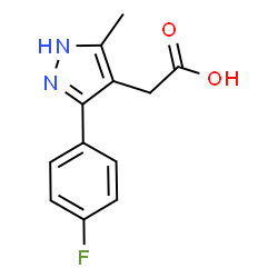 [5-(4-fluorophenyl)-3-methyl-1H-pyrazol-4-yl]acetic acid结构式