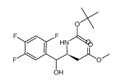 methyl (3 S)-3-(tert-butoxycarbonylamino)-4-hydroxy-4-(2,4,5-trifluorophenyl)butyrate Structure