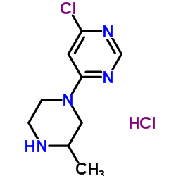 4-Chloro-6-(3-methyl-1-piperazinyl)pyrimidine hydrochloride (1:1)结构式