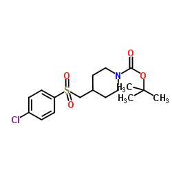 4-(4-Chloro-benzenesulfonylmethyl)-piperidine-1-carboxylic acid tert-butyl ester structure