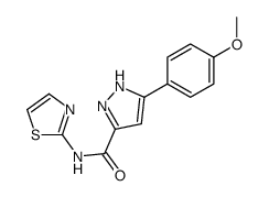 3-(4-methoxyphenyl)-N-(1,3-thiazol-2-yl)-1H-pyrazole-5-carboxamide Structure